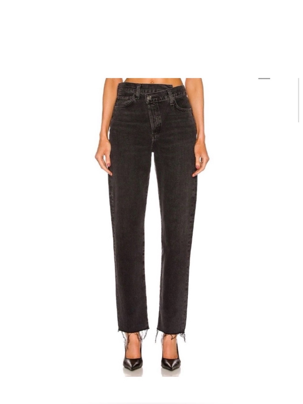 AGOLDE Criss Cross Jeans Upsized Shambles Black 25